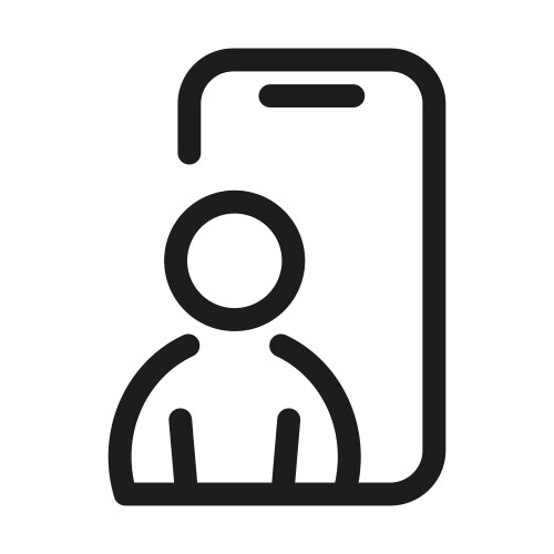 Take push on phone selfie camera vector image