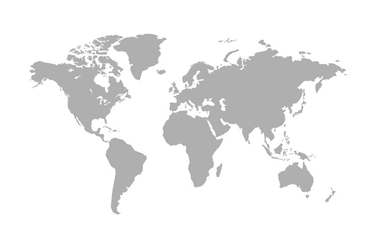 World map isolated on white background Royalty Free Vector