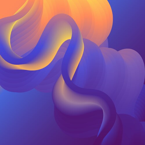 3d wave abstract pattern colorful vector image