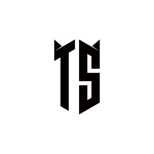 Ts logo monogram with wings arrow around design Vector Image