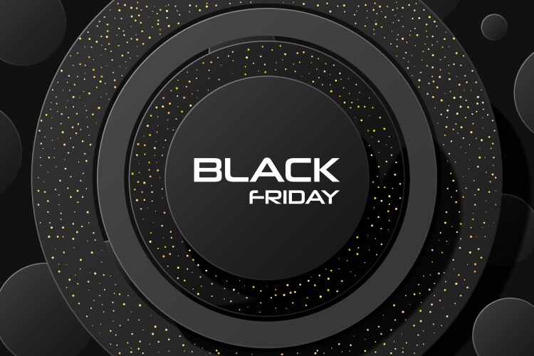 Black friday sale poster or banner commercial vector image