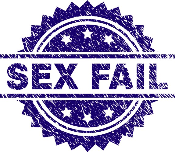 grunge textured sex fail stamp seal vector image vector image