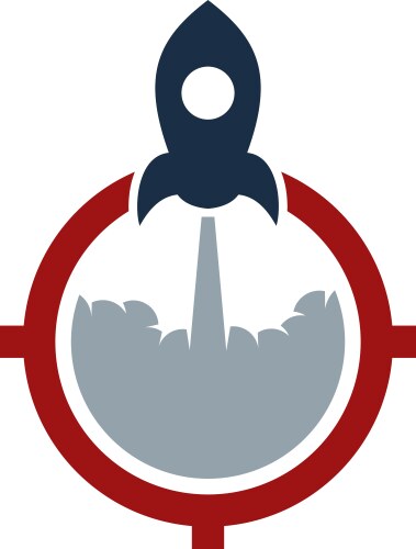 Rocket mobile logo icon design Royalty Free Vector Image