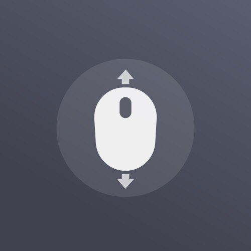 Scroll down and up with computer mouse icon vector image