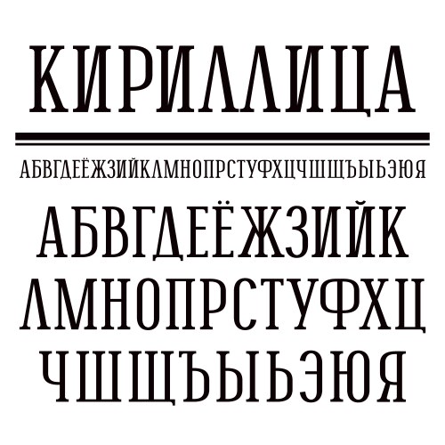 serif font in newspaper style vector