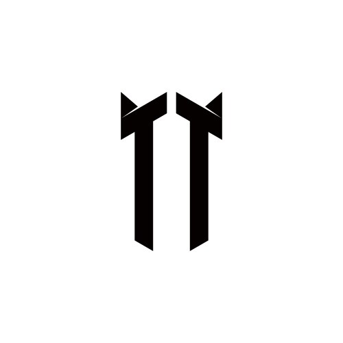 Tt logo monogram design template Royalty Free Vector Image