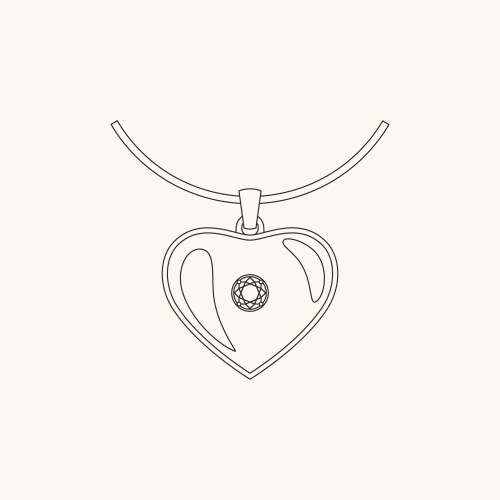Pendant line drawing Vector Image
