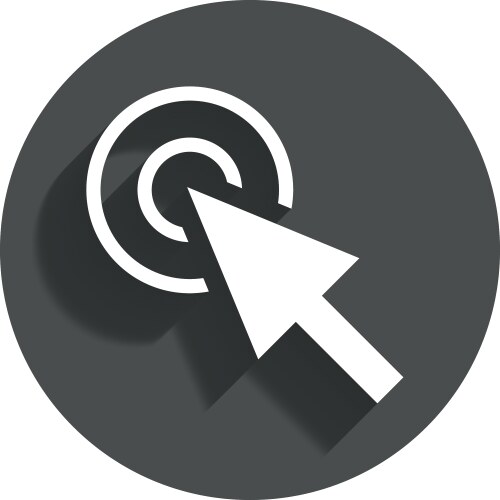 Mouse Pointer Icon - Circular Cursor vector image