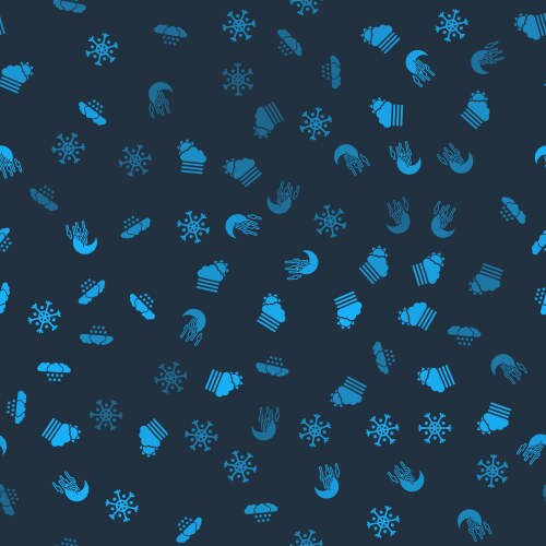 set snowflake fog and cloud with sun moon vector image