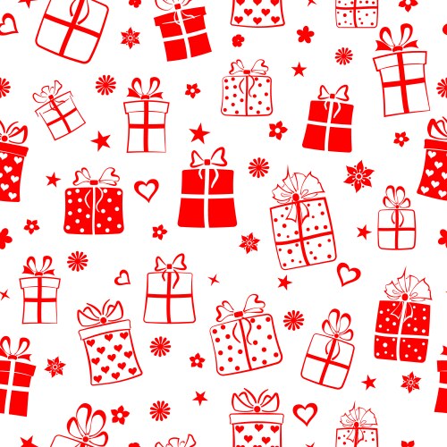 Gift boxes pattern Royalty Free Vector Image - VectorStock