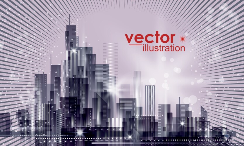 City landscape Royalty Free Vector Image - VectorStock