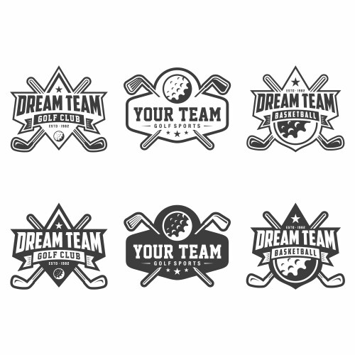 Golf Club Badge Set Vector Image