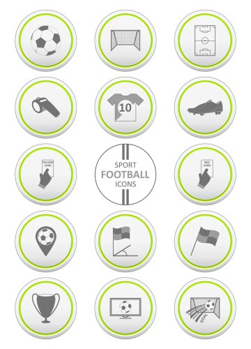 Soccer football and sport icons set vector image