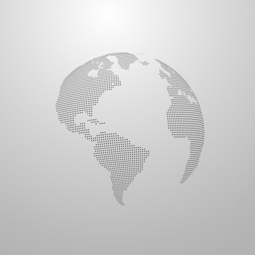 Dotted world map background earth globe Royalty Free Vector