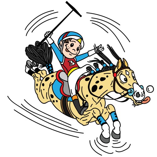 Cartoon Polo Game Vector Image