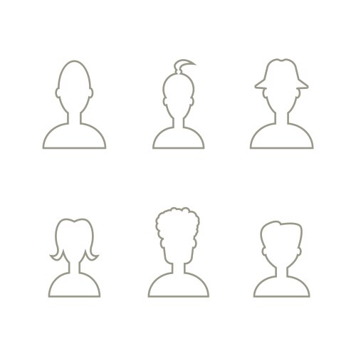 Set user icon profile avatar Royalty Free Vector Image