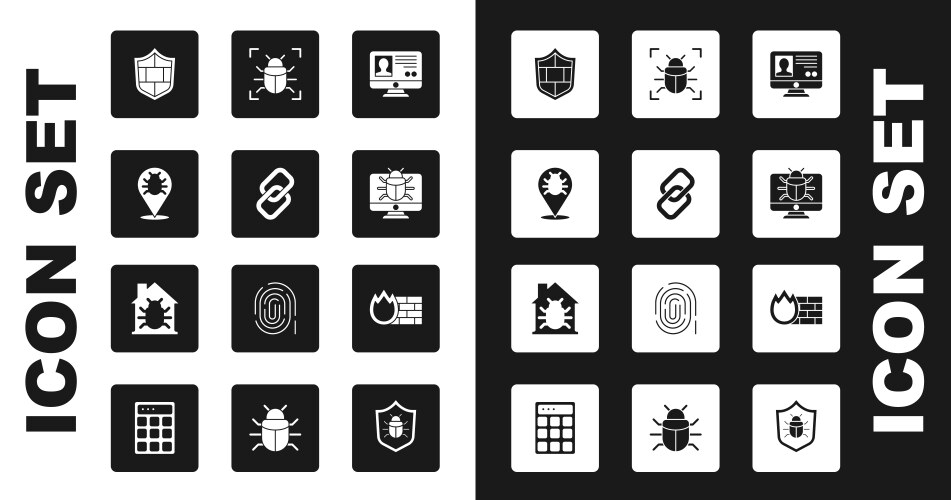 Set create account screen chain link system bug vector image