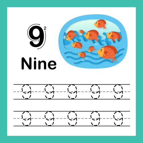 Connecting dot and printable numbers exercise Vector Image