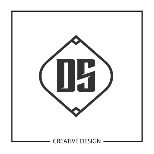 Initial letter ds logo template design Royalty Free Vector