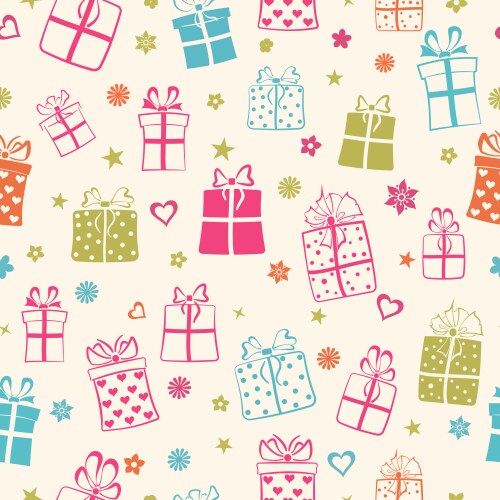 Gift boxes pattern Royalty Free Vector Image - VectorStock
