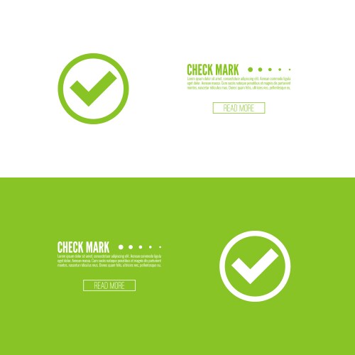 Set buttons with check marks vector image