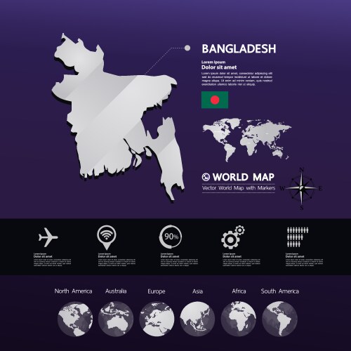 Bangladesh Map Detailed Vector Images (over 200)