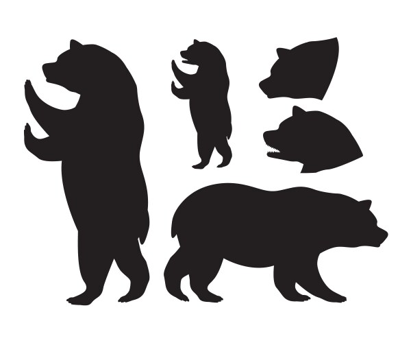Asian black bear cartoon icon in flat design Vector Image