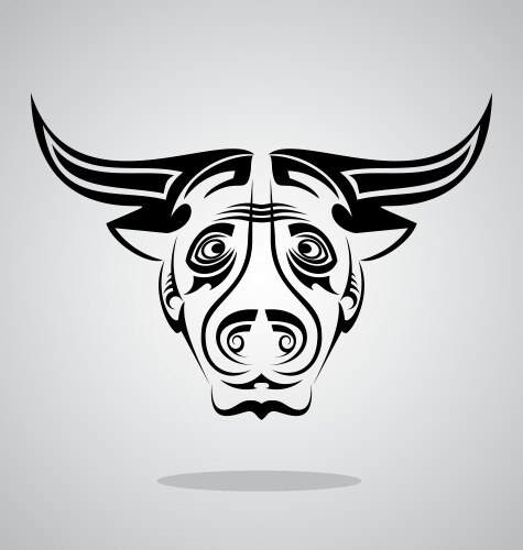 Buffalo head tribal Vector Image