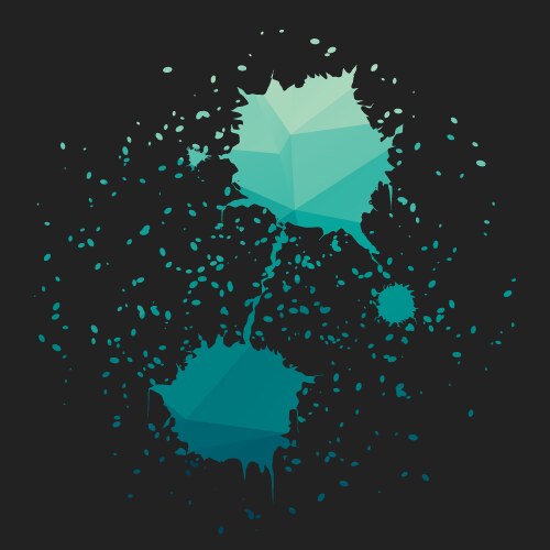 Round ink splatter Royalty Free Vector Image - VectorStock