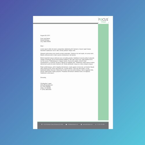 Professional letterhead design template Royalty Free Vector