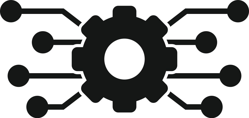 Gear api structure icon simple hosting vector image