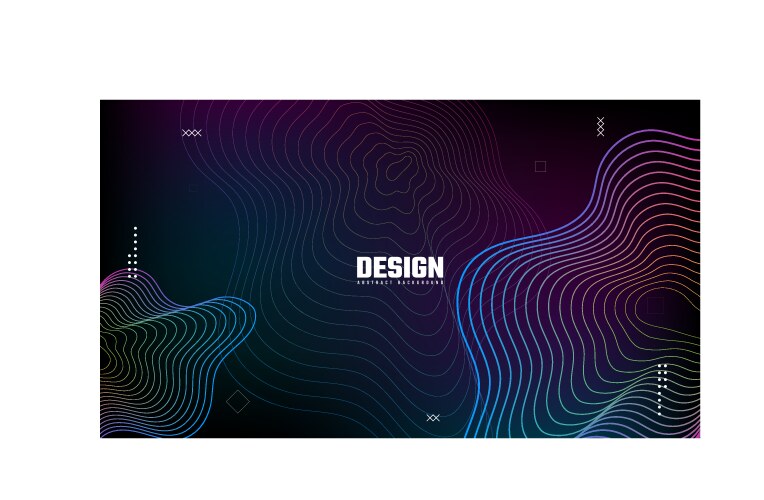Abstract gradient fluid background with geometric Vector Image