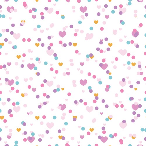 Pink confetti sprinkles seamless pattern Vector Image
