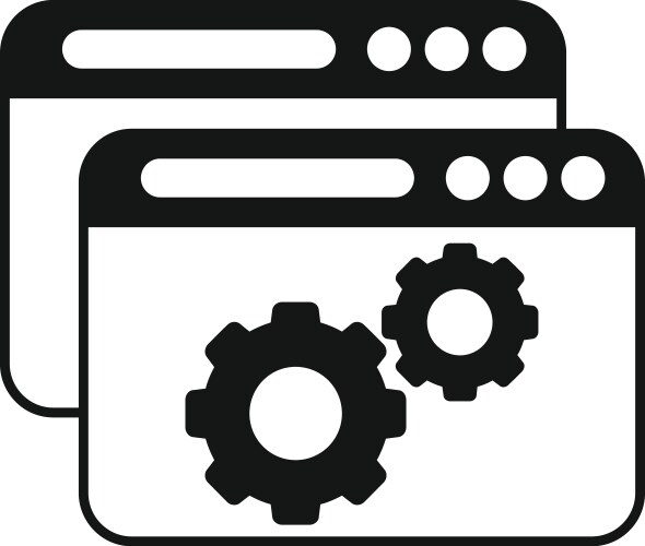 Web secure api icon simple interface vektorbild