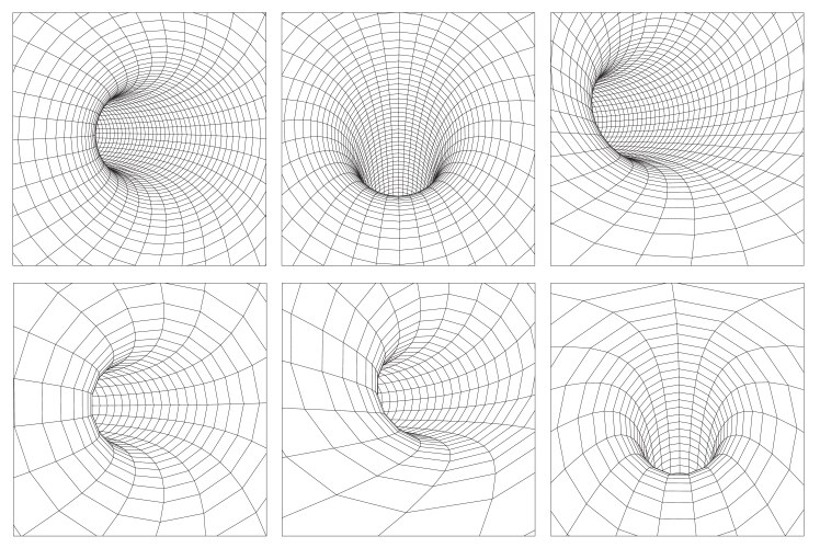 Grid wormhole wireframe tunnel 3d gravity quantum vector image