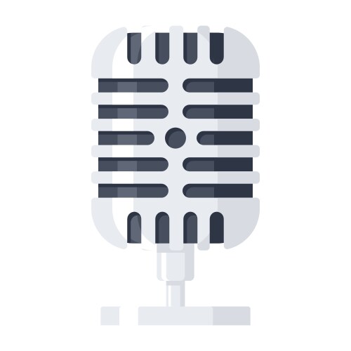 Microphone logo icon template Royalty Free Vector Image