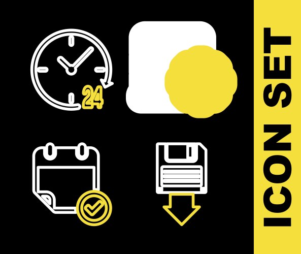 Set line server setting floppy disk backup vector image