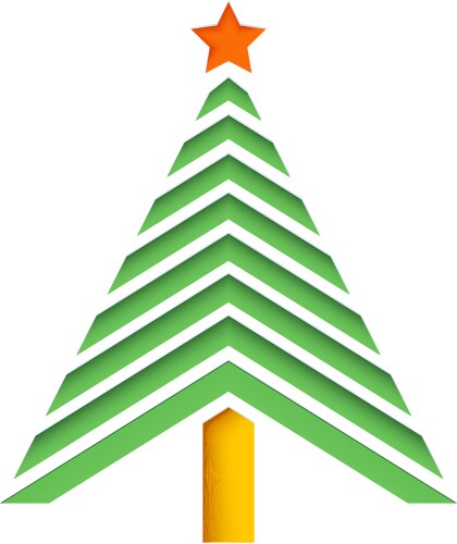 Abstract christmas tree from paper Royalty Free Vector Image