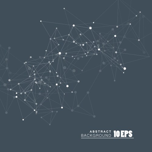 Graphic geometric web structure connecting vector image