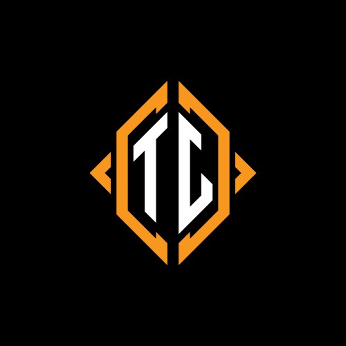 Jt logo monogram geometric shape style Royalty Free Vector