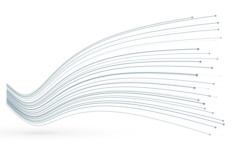 Abstract web data tech outlines backdrop vector image