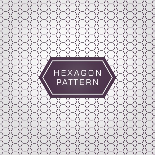 Geometric line hexagon pattern background vector image
