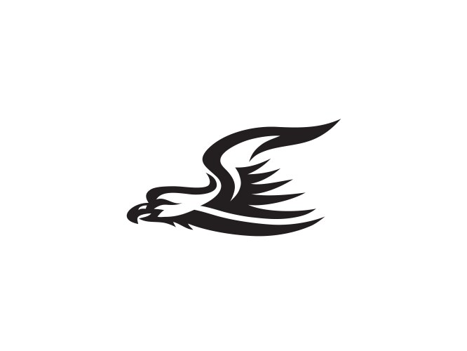 Eagle logo mascot template simple Royalty Free Vector Image