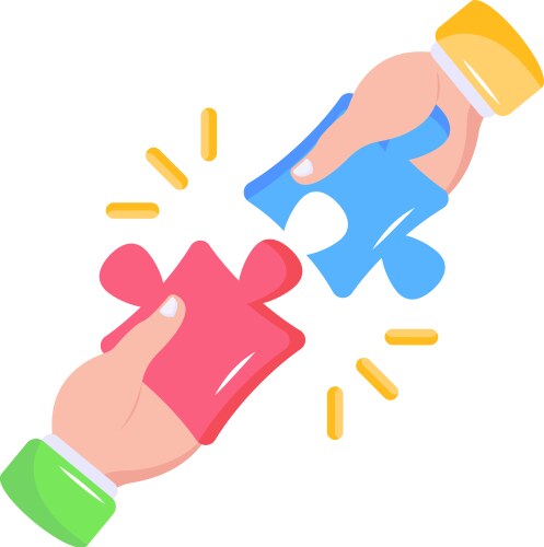 Ready to use flat icon of problem solving vector image