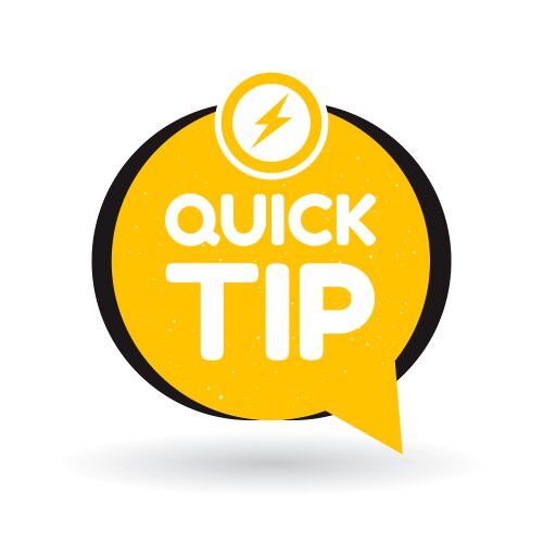 Quick tips red 3d realistic paper speech bubble Vector Image