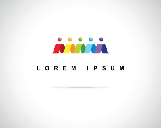 People color gradient logo design Royalty Free Vector Image