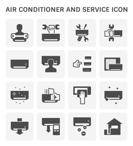 Simple Air Conditioner Icon – Free Vector | VectorStock