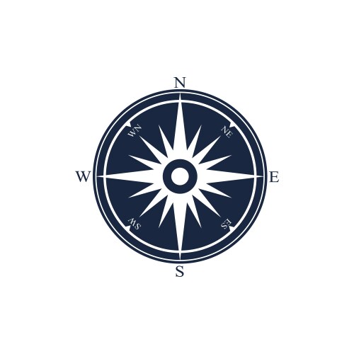 Compass logo template icon – Royalty-Free Vector | VectorStock