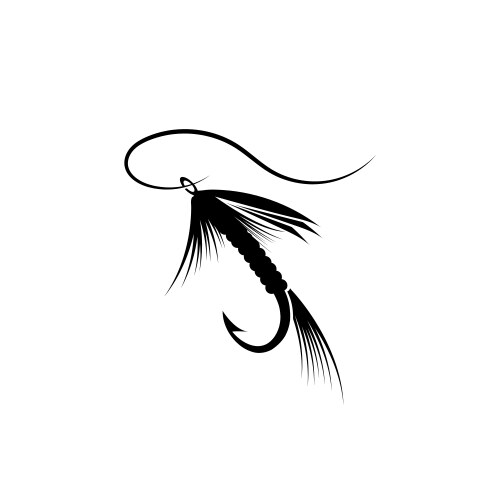Fly Fishing Lure - Close-Up Vector Image