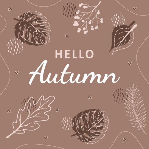 Autumn background with abstract elements vector image